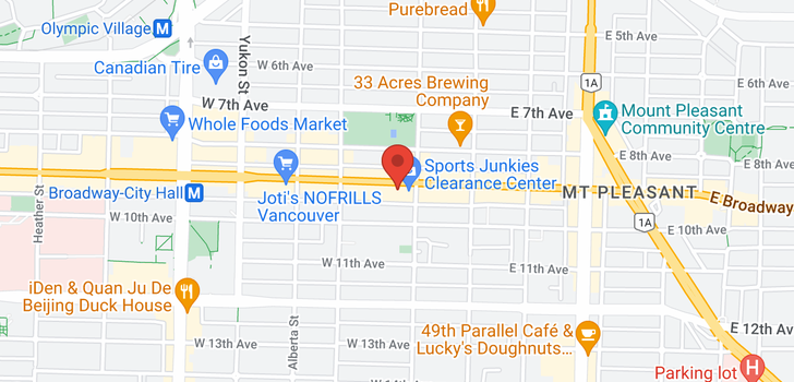 map of 3 115 W 10TH AVENUE